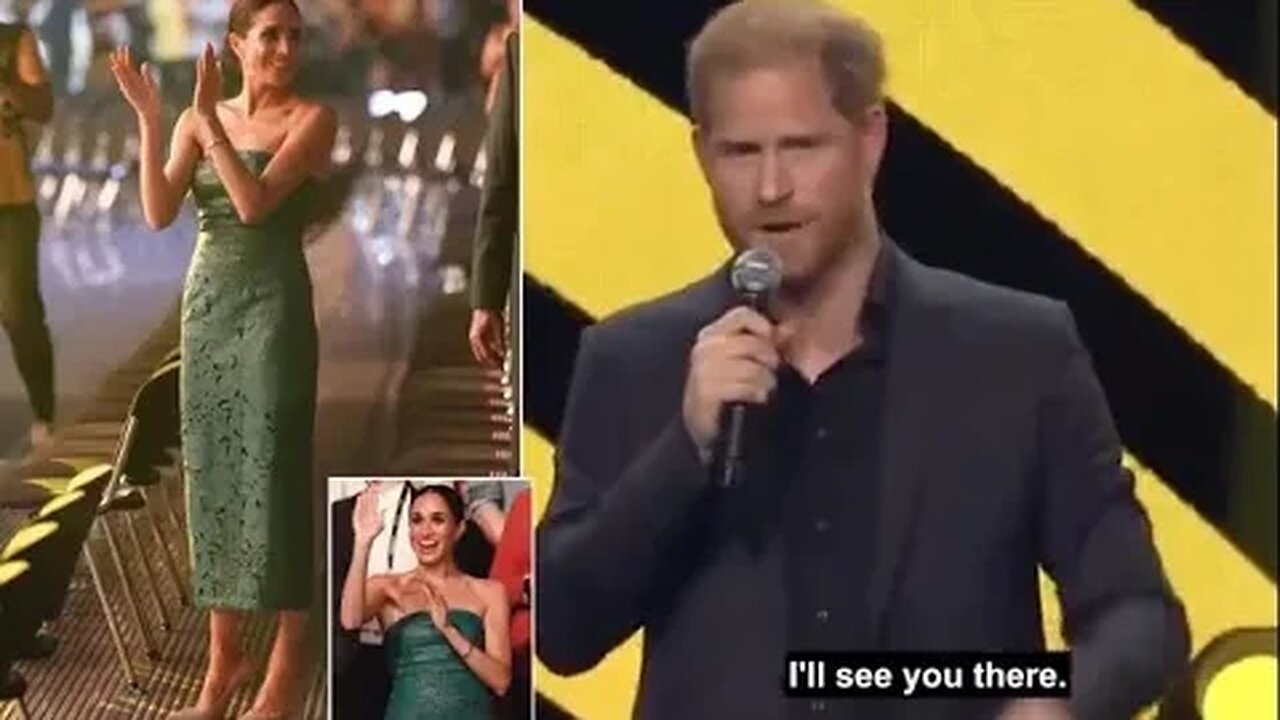 Prince Harry gets emotional as he delivers a moving speech at tonight's Invictus Games