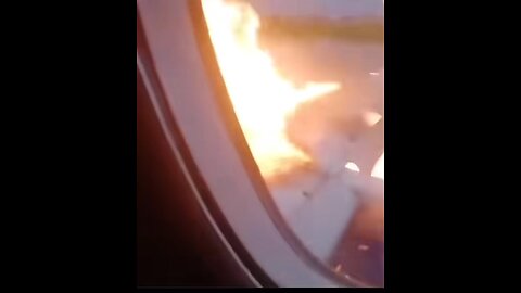 Plane on fire 🔥 Lucky escape
