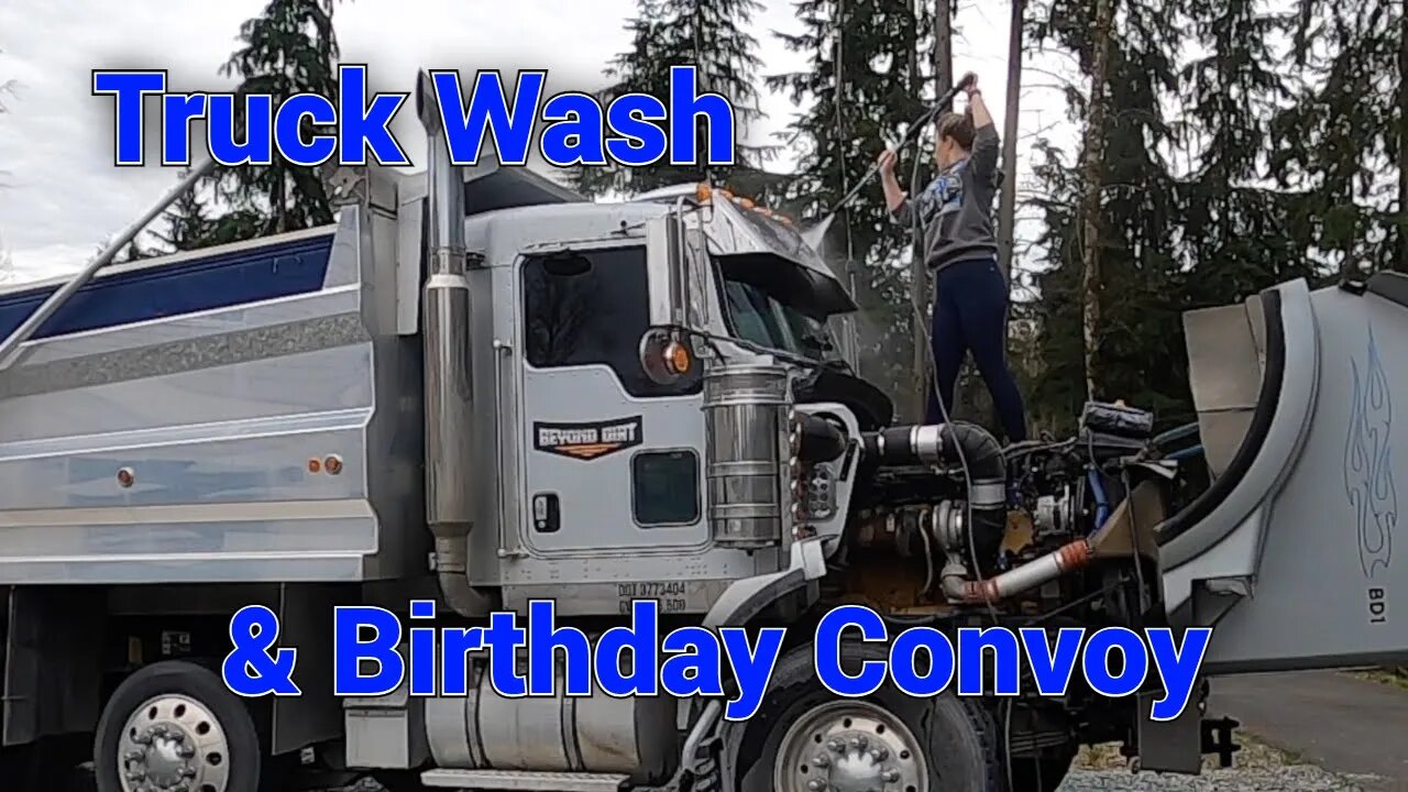 Birthday Party Convoy! Remi and I help make a 3 year olds birthday party memorable. Trucking.