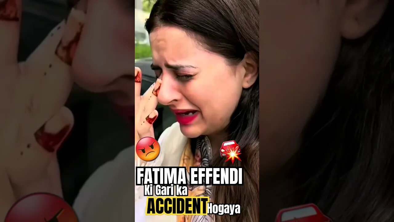 Fatima Effendi ki Gari ka Accident Hogaya 🤬 #fatimafaisal #tkdvidzpr #india #pakistan #shorts