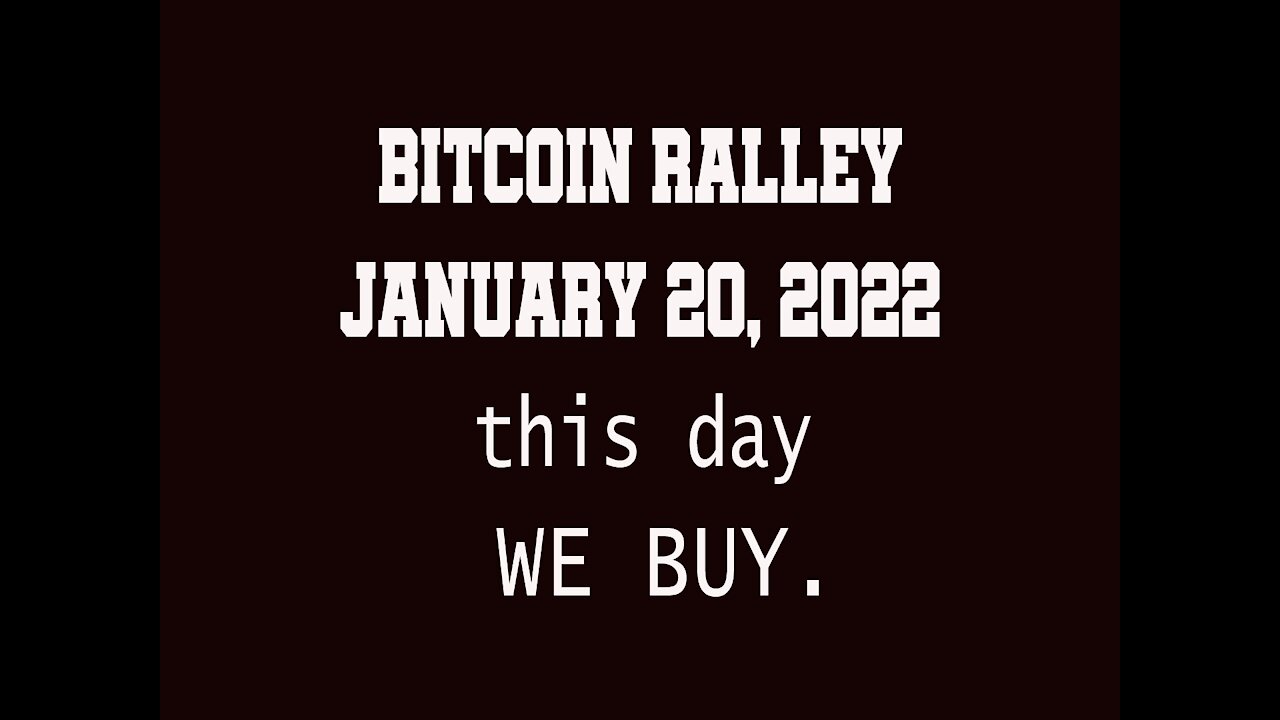 BitCoinRalley January 20, 2022