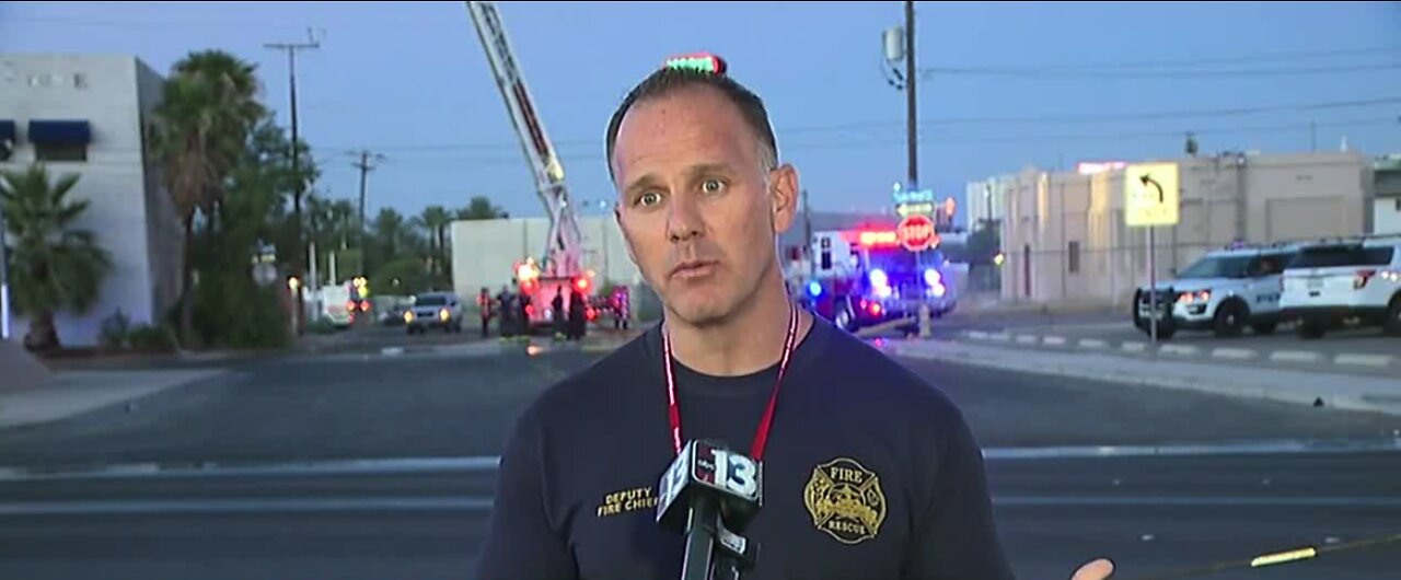 Crews responding to 2-alarm fire in Las Vegas valley