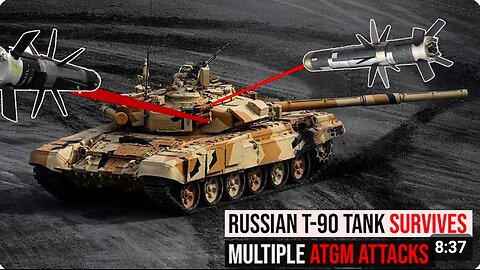 Russian Commander Claims Russian T-90 Tank Survived Multiple Hit by ATGM in Conflict