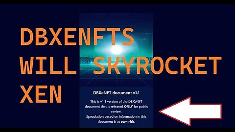 DBXENFT LITEPAPER! XEN TO SKYROCKET?! [CRYPTOAUDIKING]