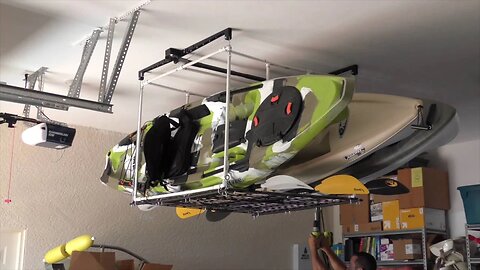 Garage Kayak Hoist Storage Solution