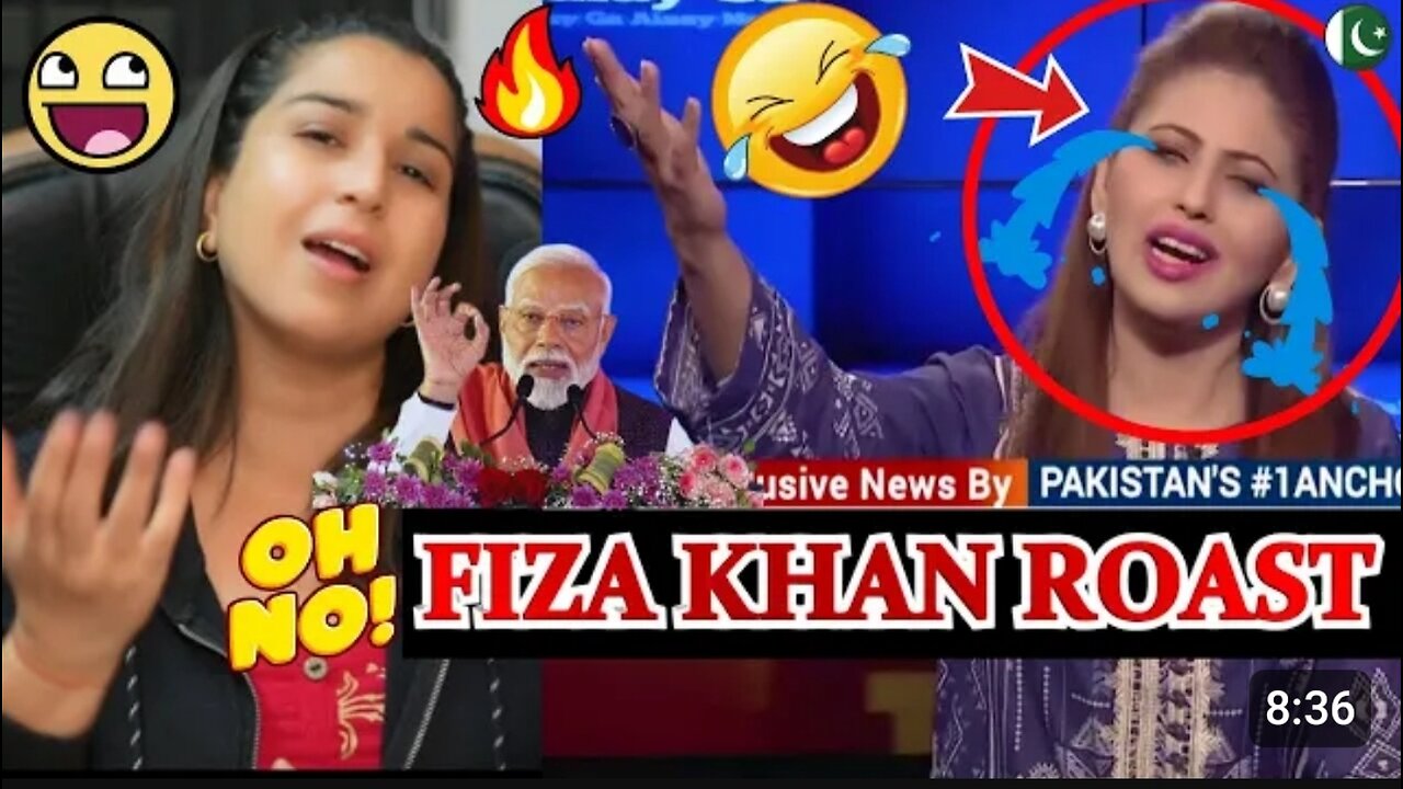 Pakistan news anchor fiza khan funny video