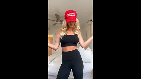 HOT TRUMP GIRL WEARS RED HAT! 🔥