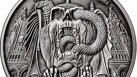 2017 Republic of Chad DECAY GARGOYLES & GROTESQUES Series Silver High Relief Coin