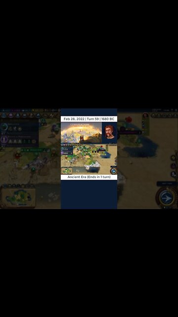 #oneturnadaychallenge #civ6 – Turn 59 - ALONE ON A CONTINENT #shorts