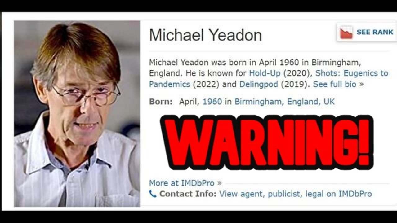 DR.MIKE YEADON SENDS A WARNING TO THE PEOPLE OF THE WORLD