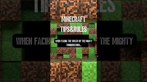 Minecrqft Tips and Rules | EP 9 | #shorts #short #minecraft #minecraftshorts #tips #foryou