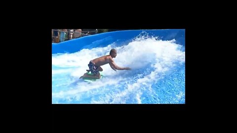 flowrider is swallowed by the wave at Soak City, Kings Island (2022) #shorts