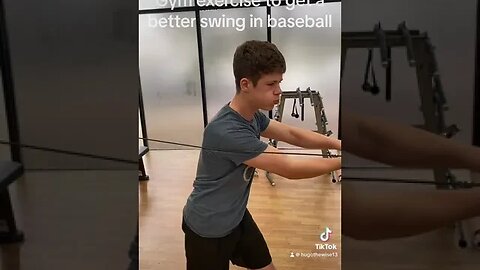 Gym exercise to get better swing in baseball #gym #baseball #fypシ゚viral