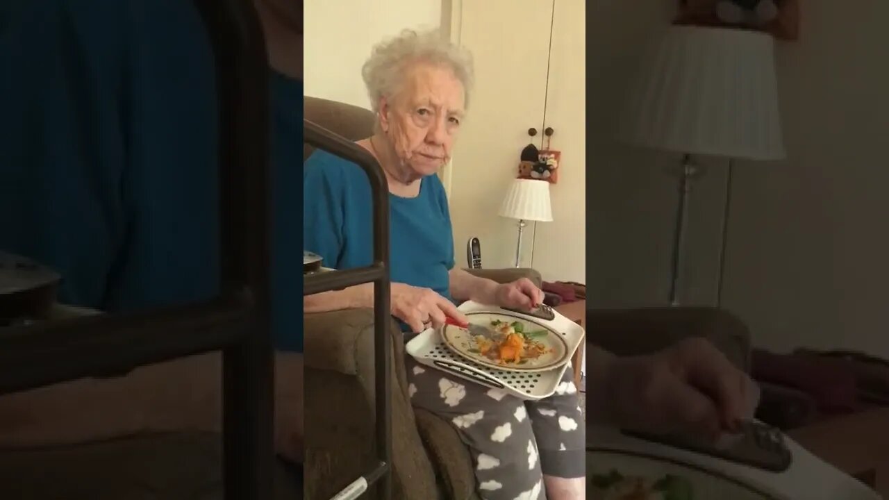 Nan trying new food