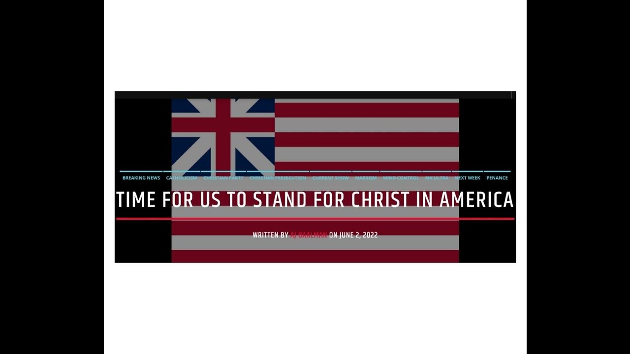 Time For Us To Stand For Christ In America