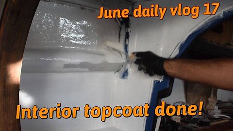 S02E35 final interior topcoat #boatrenovation #boat #diy #boatbuilding #restoration