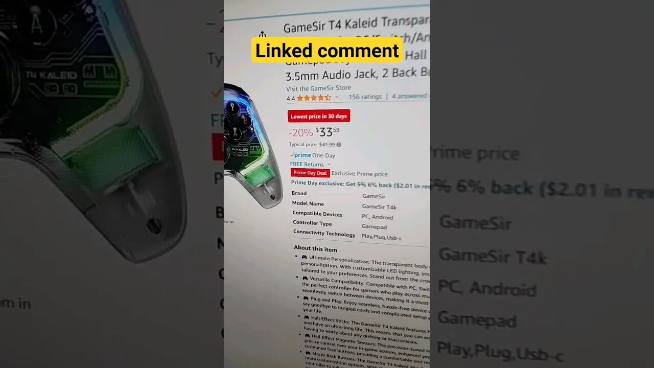 gamesir t4 kaleid primeday deal #gaming #amazonprimeday #procontroller