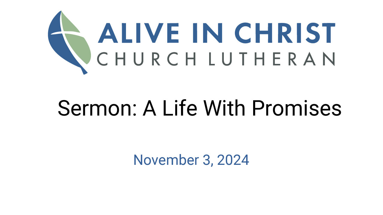 Sermon: A Life With Promises