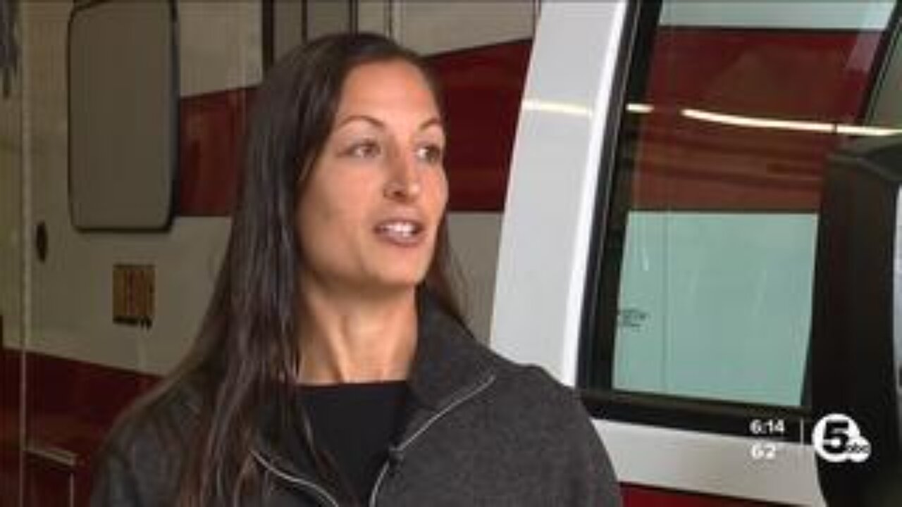 Akron firefighter Tara White saves partner after he has medical emergency driving ambulance (Oct'23)