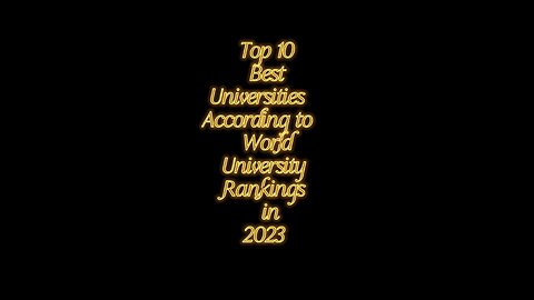 Top 10 best universities in the world