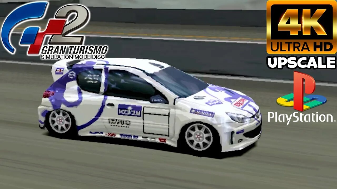 Peugeot 206 99 Rally Car Gran turismo 2 [PlayStation 1] [4k] #intromanarg #granturismo #playstation