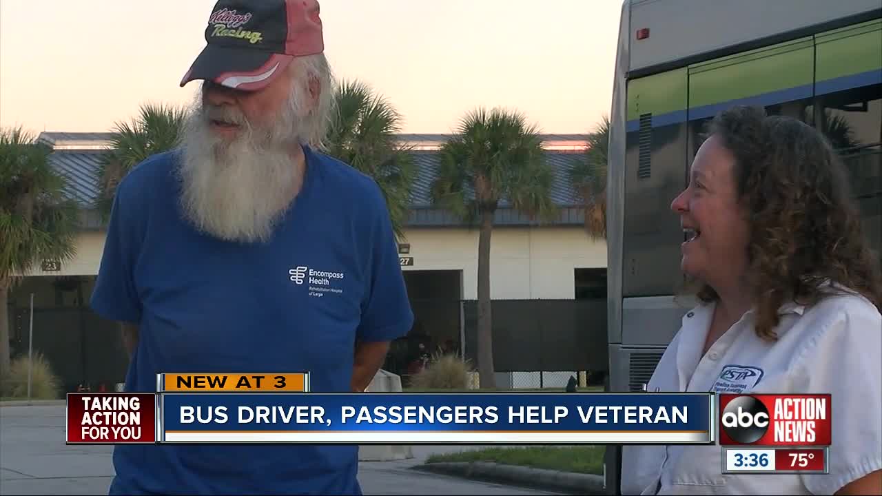 Good Samaritans on PSTA bus help fellow rider clean his home