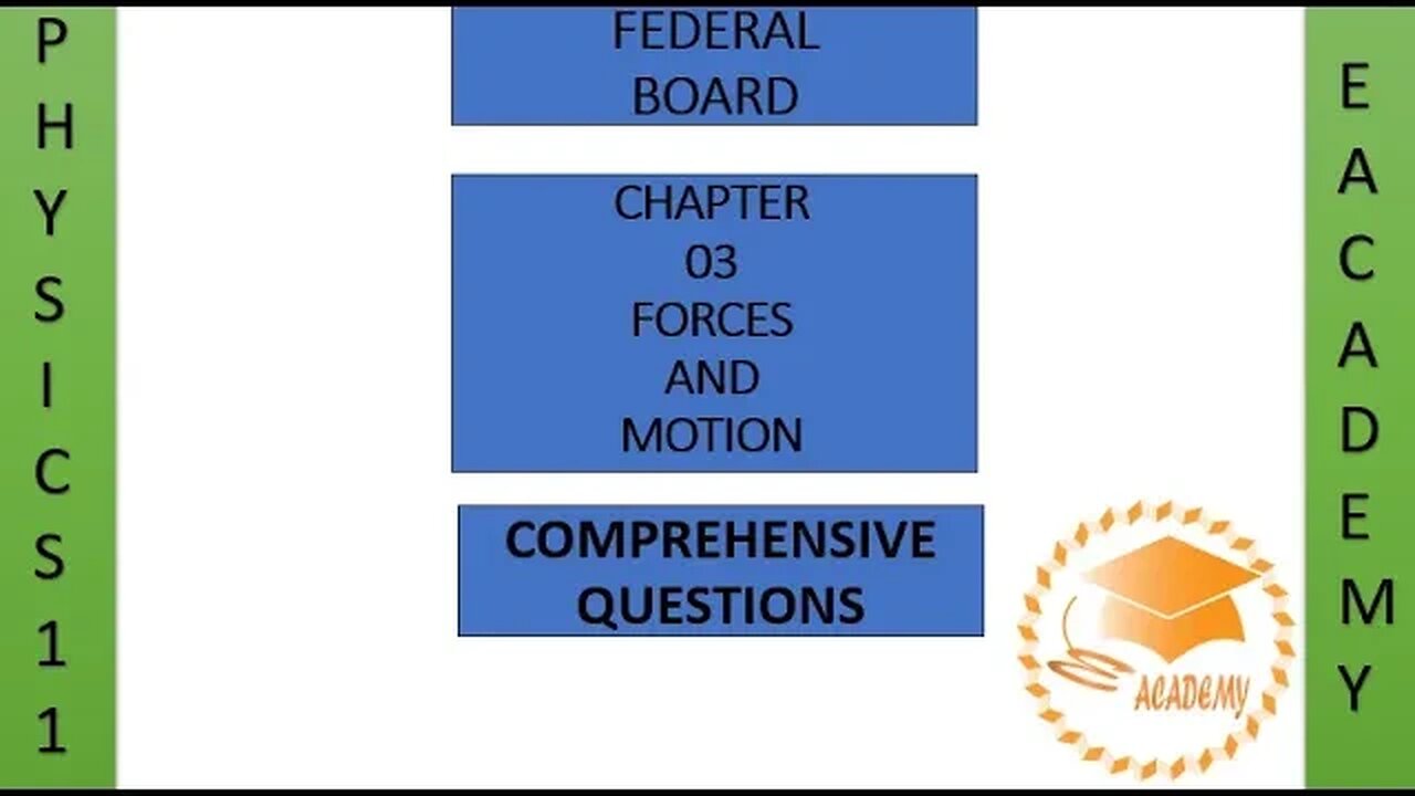 Physics| Class 11| Chapter 3| Forces and Motion| Comprehensive Questions