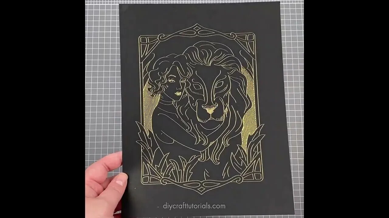 GOLD FOIL ART WITH CRICUT #shorts