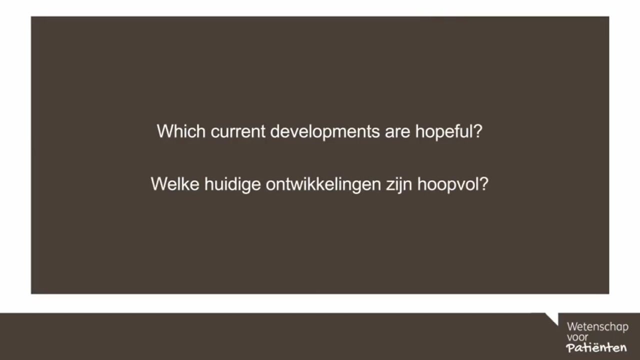 What current developments are hopeful? - Dr. Charles Shepherd