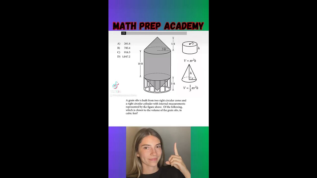 Can you find the VOLUME?! #sat #satreview #math