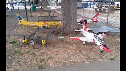 RC T45 & F19 Military Aircraft at Dry Desert Lake Bed ~ 360 Camera