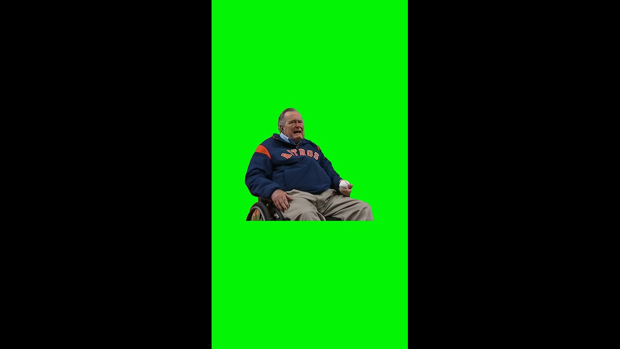 George H.W. Bush Holding a Baseball | Green Screen