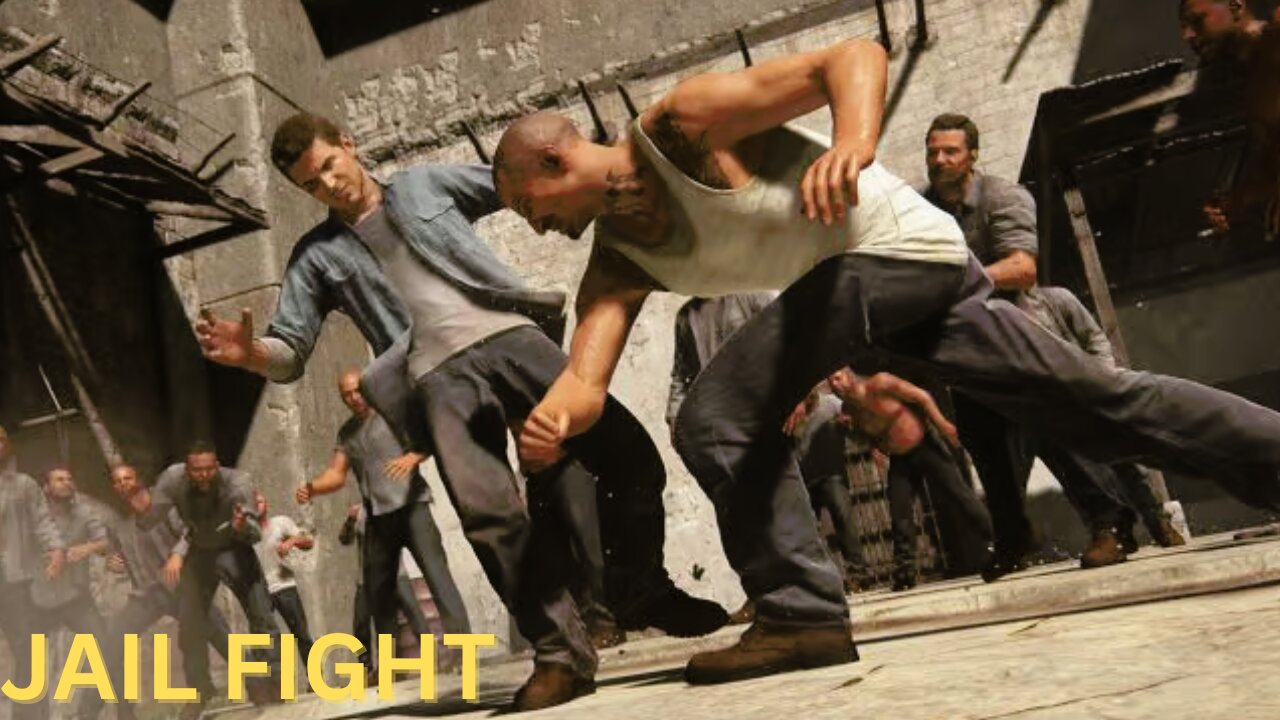 uncharted 4k jail fight sence