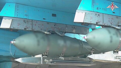 Sukhoi Su-34 fighter-bomber in action against the positions of the Ukrainian Armed Forces in the...