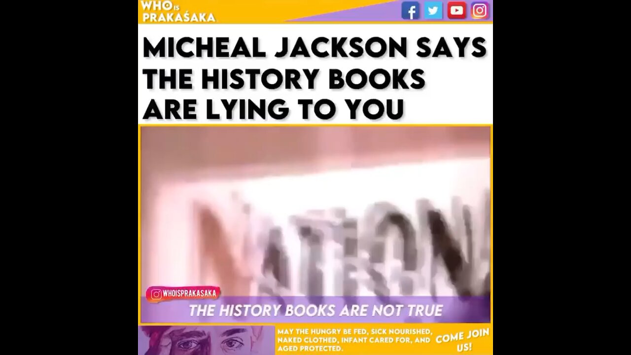 What did Michael Jackson say about our history ?