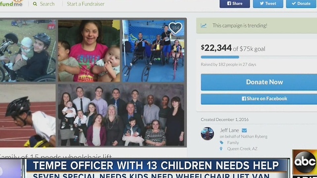 Tempe officers taking action to help detective with 7 adopted kids