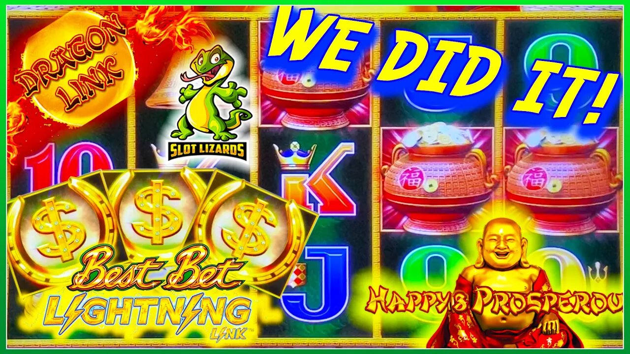 WILD COMEBACK JACKPOT WIN?!? Dragon Link Happy and Prosperous VS Lightning Link Best Wager HIGHLIGHT