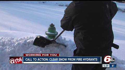 Firefighters asking residents to clear snow away from fire hydrants