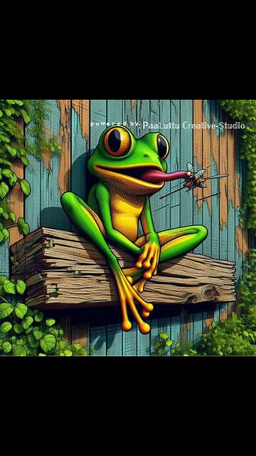 Ai prompt explained in this frog/house fly 🐸 🪳 animation: Sit back and enjoy