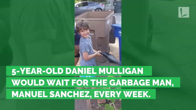 Mom Hits Record When Garbageman Stops Truck and Approaches Autistic Son with Giant Bag