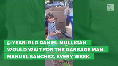 Mom Hits Record When Garbageman Stops Truck and Approaches Autistic Son with Giant Bag