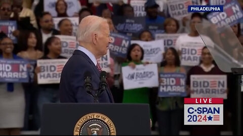Biden goes off script after Philadelphia rally