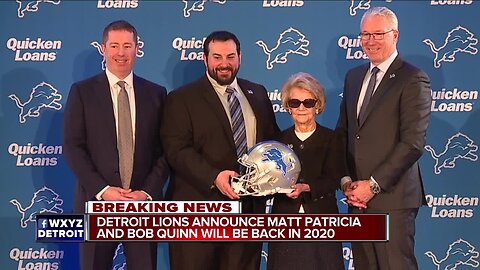 Matt Patricia & Bob Quinn will return to Lions in 2020