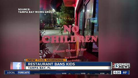 Florida pizza shop bans children