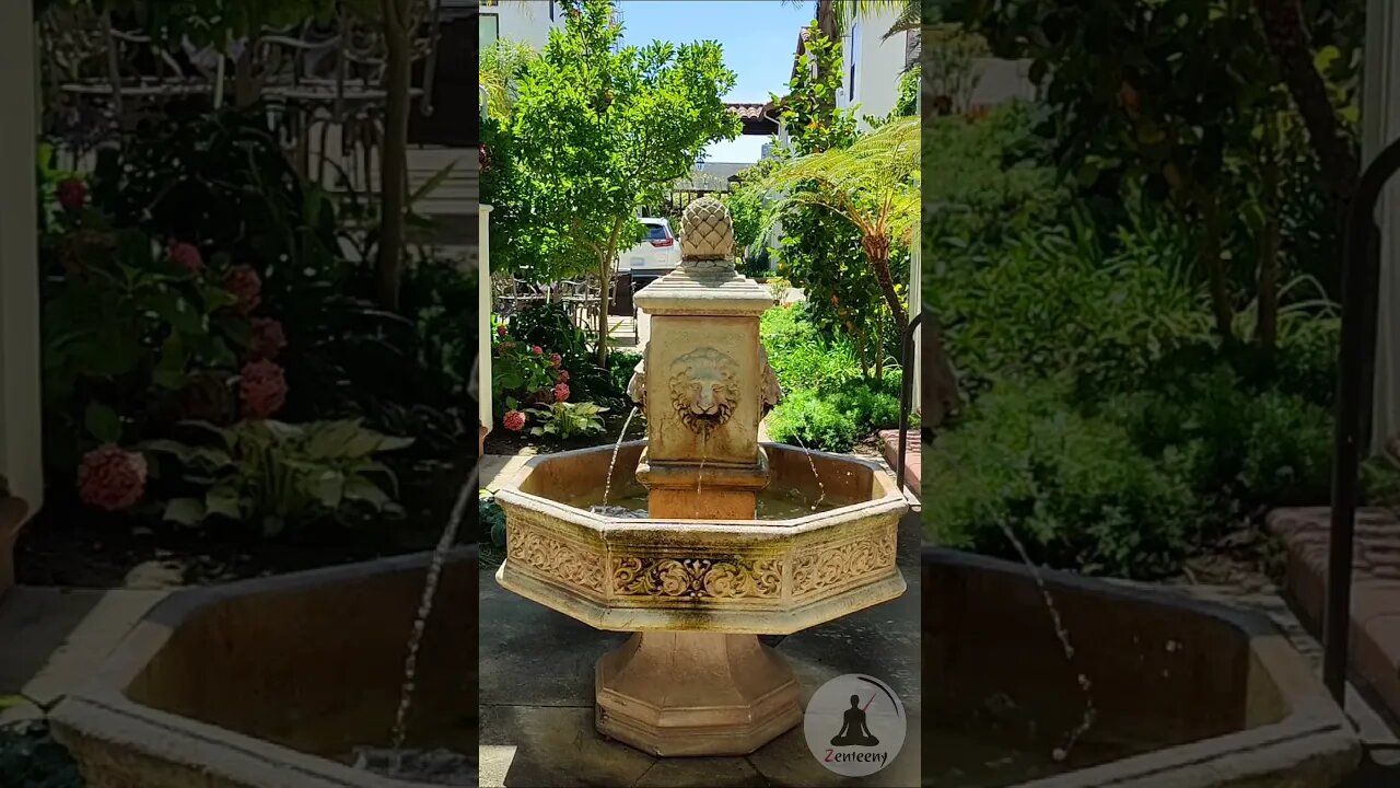 Zen Stone Garden Fountain: Relaxing Water Sounds & Piano Music