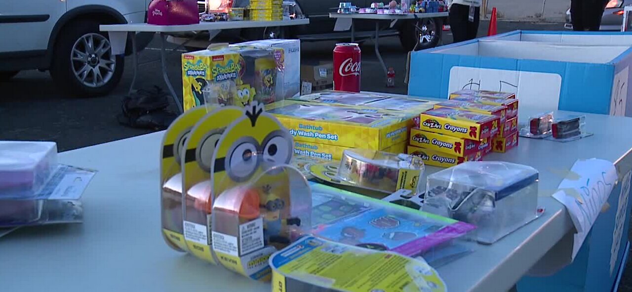 Local church hosts a toy giveaway drive thru event