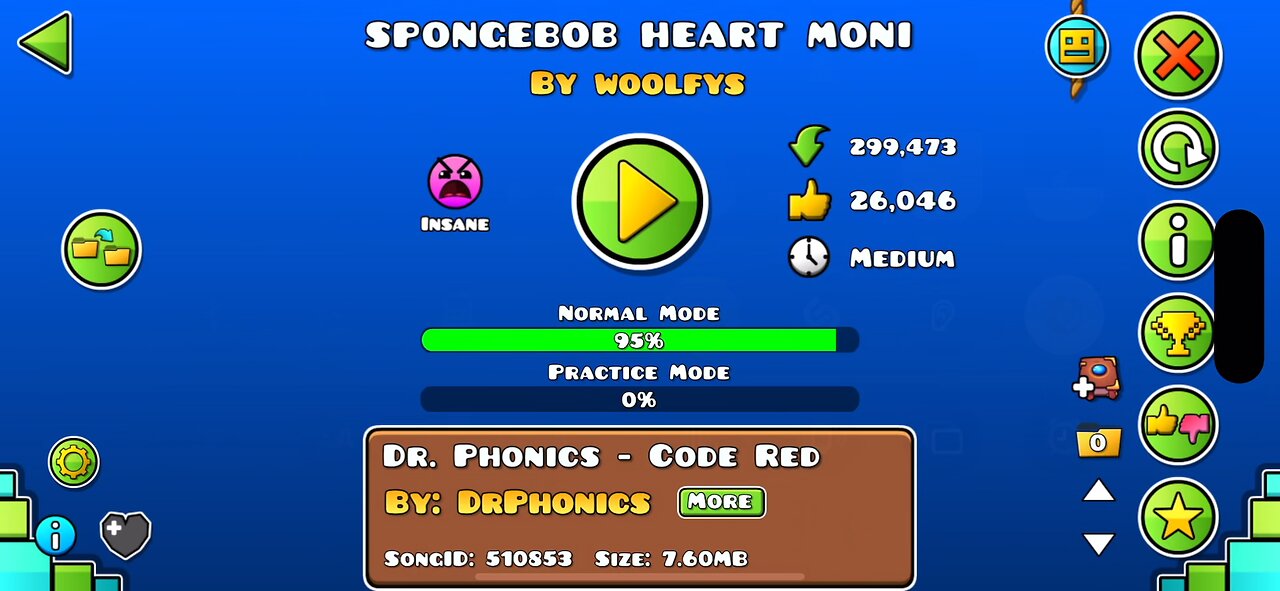 Geometry Dash: SpongeBob Heart Monitor