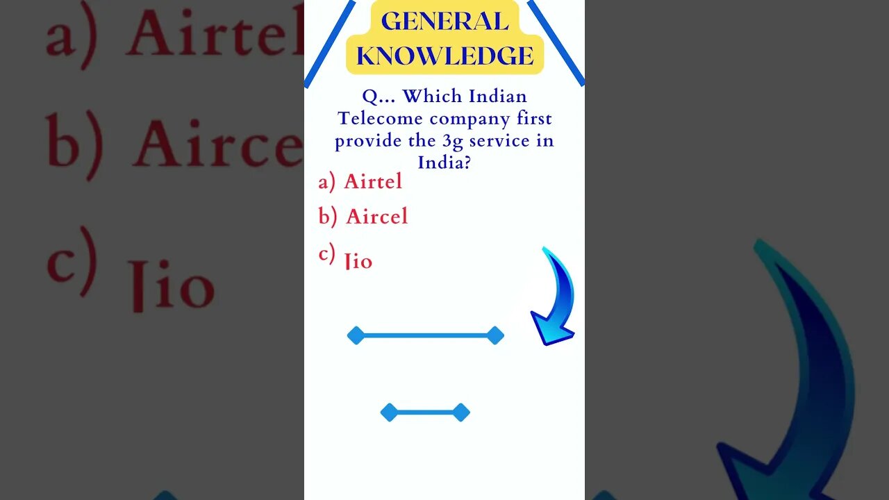 first indian telecom to give 3g service #knowledge #gk #indiagk #shorts