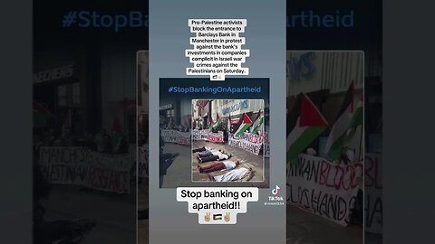 Stop Banking On #apartheid. #barclay #manchester #protest #FreePalestine