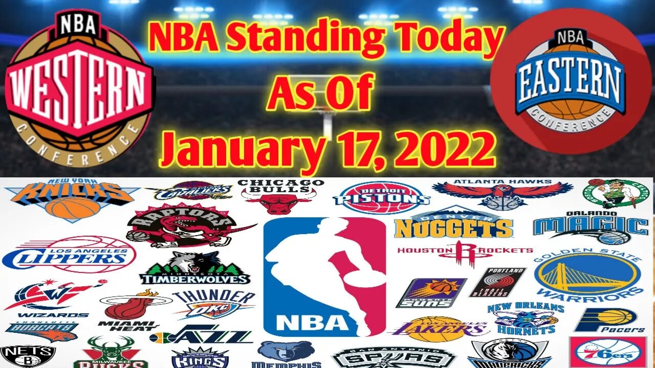 #NBA NBA STANDINGS TODAY AS OF JANUARY 17, 2022 #NBA UPDATE TODAY #NBA GAME RESULTS TODAY